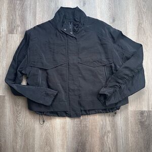 NWOT Athlete Black Arrival Windbreaker Jacket